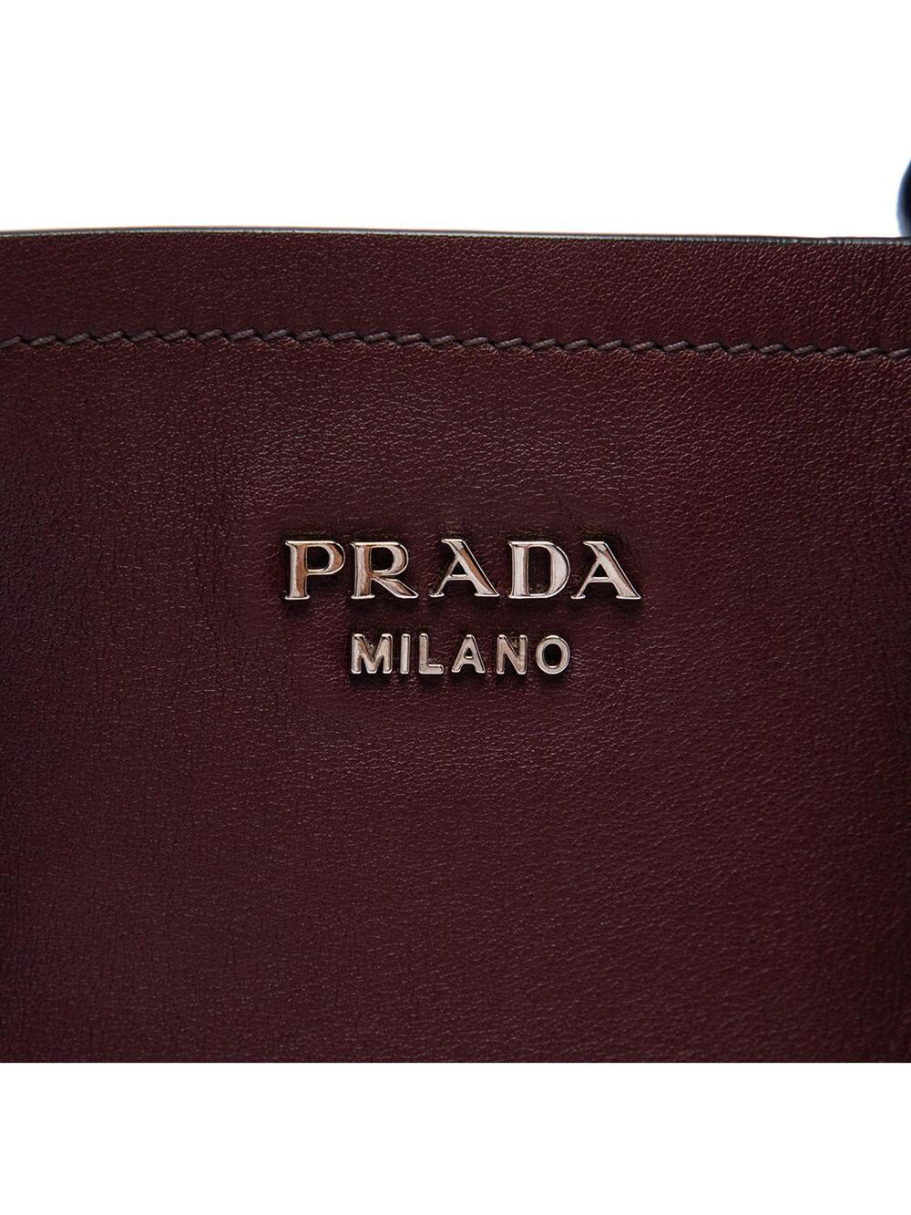 Prada Medium Bicolor City Calf Double #374421P97B - Picture 5 of 6